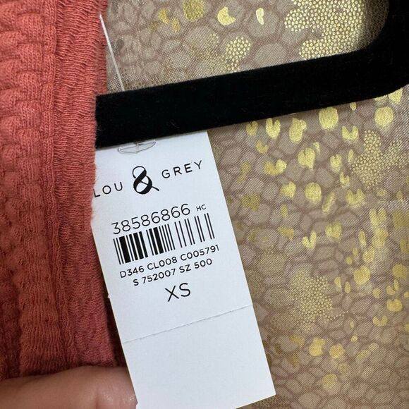 Lou & Grey Textured Shorts Tank Top Romper Dusty Rose Pink XS NWT - Picture 4 of 7